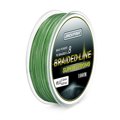 JACKFISH 100m 8 Strand PE Braided Fishing Line 10-80LB Multifilament Fishing Lines for Carp Fishing Tackle Ψάρεμα θαλασσινού νερού
