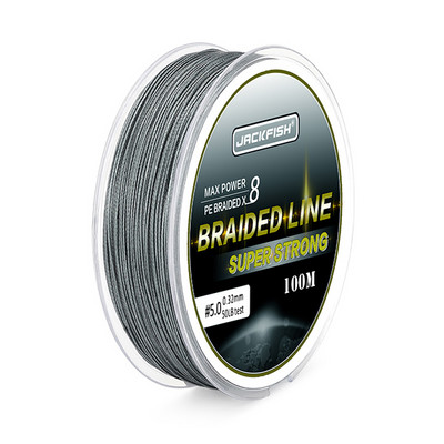 JACKFISH 100m 8 Strand PE Braided Fishing Line 10-80LB Multifilament Fishing Lines for Carp Fishing Tackle Ψάρεμα θαλασσινού νερού