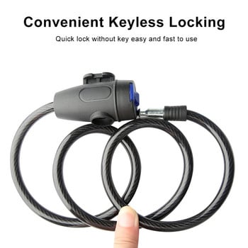 Велосипед Bike Lock Anti-theft Mtb Road Bike Стоманена тел Верижна ключалка Мотоциклетна каска Сгъваем велосипед Електрически скутер Безопасен катинар