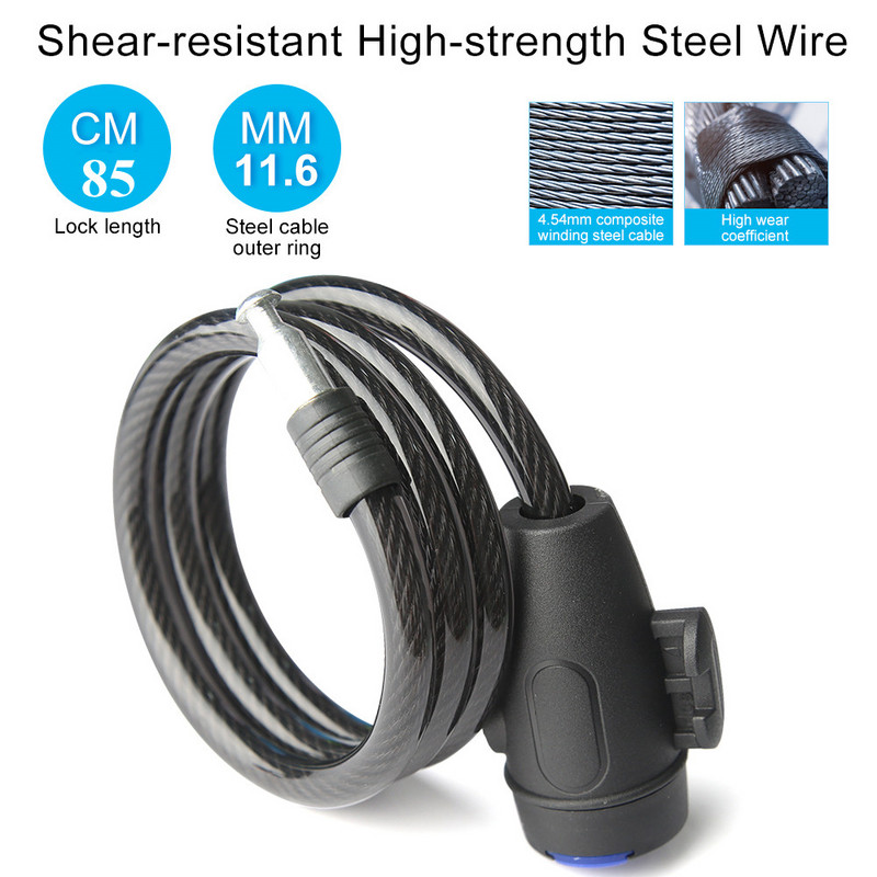 Kerékpár kerékpárzár Lopásgátló Mtb országúti kerékpár acél drót lánczár motorkerékpár sisak összecsukható kerékpár elektromos robogó biztonsági lakat