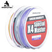 Angryfish 4x 114M Super Smooth Strong Braided Sink Line PE Material Multifilament Carp Fishingline
