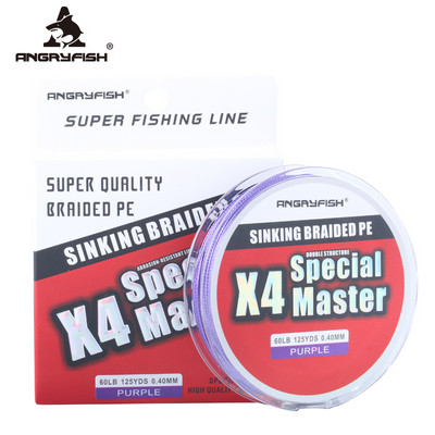 Angryfish 4x 114M Super Smooth Strong Braided Sink Line PE Material Multifilament Carp Fishingline