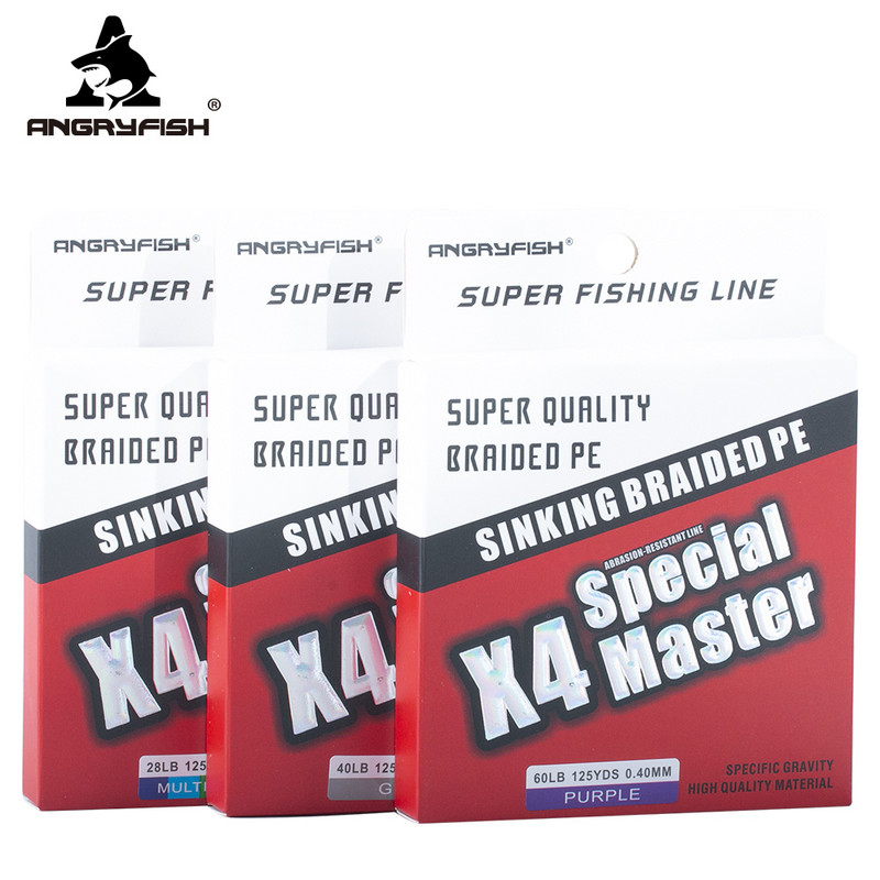 Angryfish 4x 114M Super Smooth, erős fonott drótmosogató zsinór PE anyagból többszálas ponty horgászzsinór