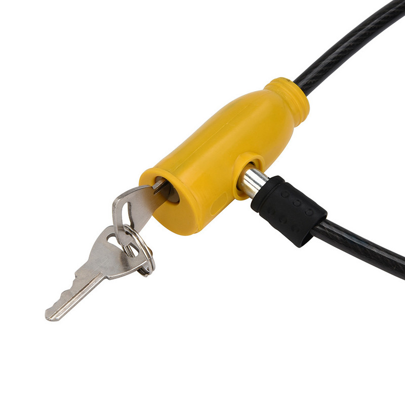 Kerékpáros lopásgátló biztonsági kerékpárzár Kábelzárak 2 kulccsal biztonsági acél drót fémzár kerékpáros elektromos robogóhoz