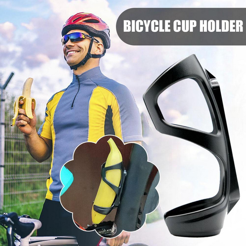 Kerékpár banán pohártartó MTB országúti kerékpár palacktartó ketrecek kerékpár motoros palack állvány kerékpáros kerékpár tartozékokhoz fekete A5D3