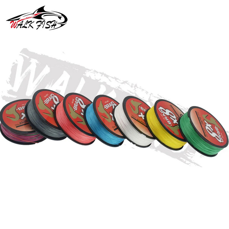 WALK FISH 8X horgászzsinór 150M 8 szálas fonott, erős kopásállóságú többszálas horgászzsinór erős horgászzsinór Japán