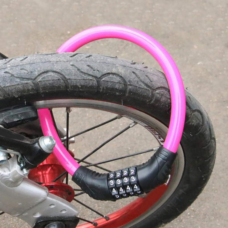 Kerékpár jelszavas zár 4 digitális kombinált jelszavas kerékpározás biztonsági kerékpár kábel lánczár