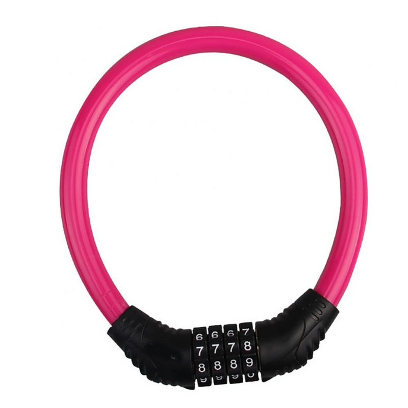 Kerékpár jelszavas zár 4 digitális kombinált jelszavas kerékpározás biztonsági kerékpár kábel lánczár