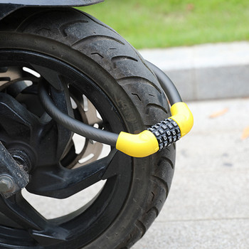Κλειδαριές με σύρμα ποδηλάτου MTB Κλειδαριά συνδυασμού ασφαλείας μοτοσικλέτας με κωδικό 5 ψηφίων