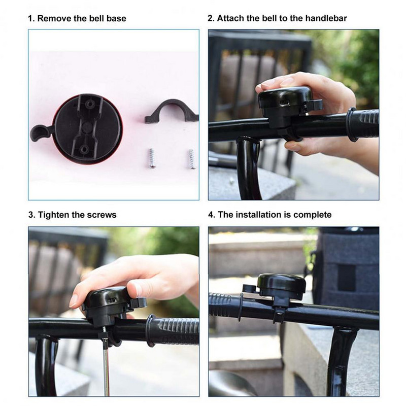 Gyermek bicikli csengő Hangos hang Levélnyomtatás Elektromos robogó csengő Kivehető Gyerek rajzfilm kis kerékpár kürt kerékpártartozékok