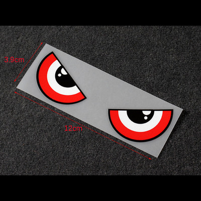 1PC Devil Eyes Αυτοκόλλητα φως φρένων αυτοκινήτου Κράνος αυτοκινήτου Πίσω παράθυρο Ηλεκτρικό αυτοκίνητο αντανακλαστικά αυτοκόλλητα μοτοσικλέτας