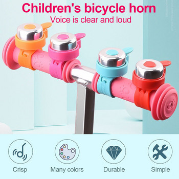 1PC Многоцветен Детски забавен звънец за велосипед Рога Велосипед Деца Момичета Колоездене Пръстен Аларма за кормило Сплав Пластмаса