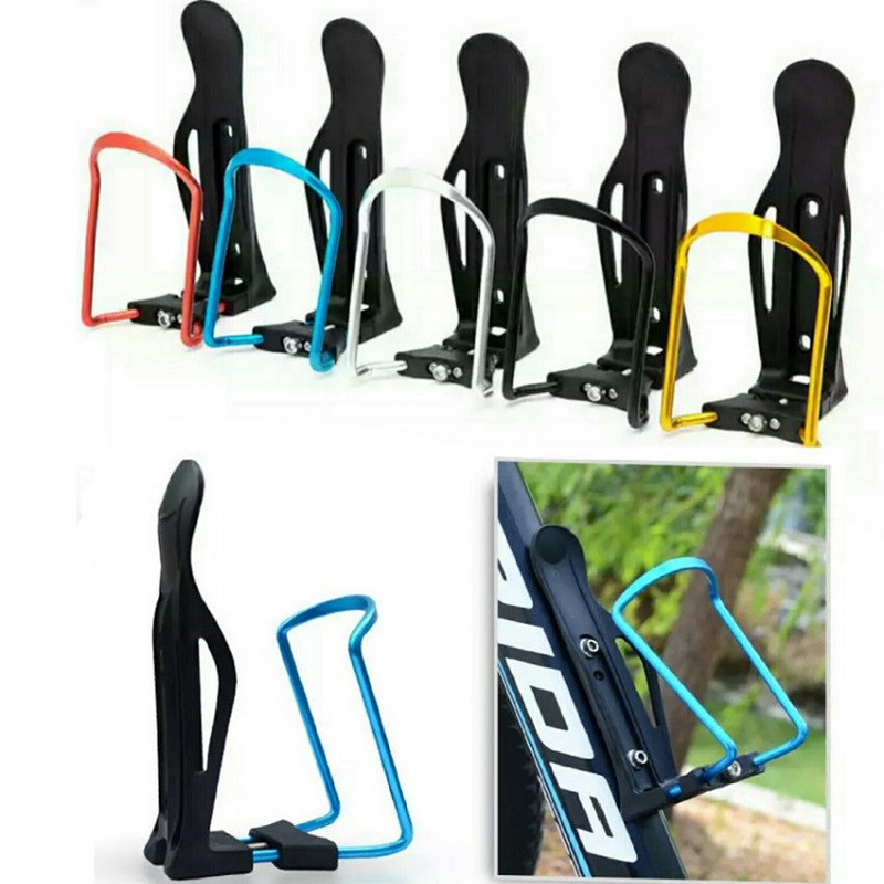 Kerékpár alumínium ötvözet vízforraló állvány L alumínium műanyag állítható vízforraló állvány Vízpohártartó Kerékpár kiegészítők Lovagló felszerelések
