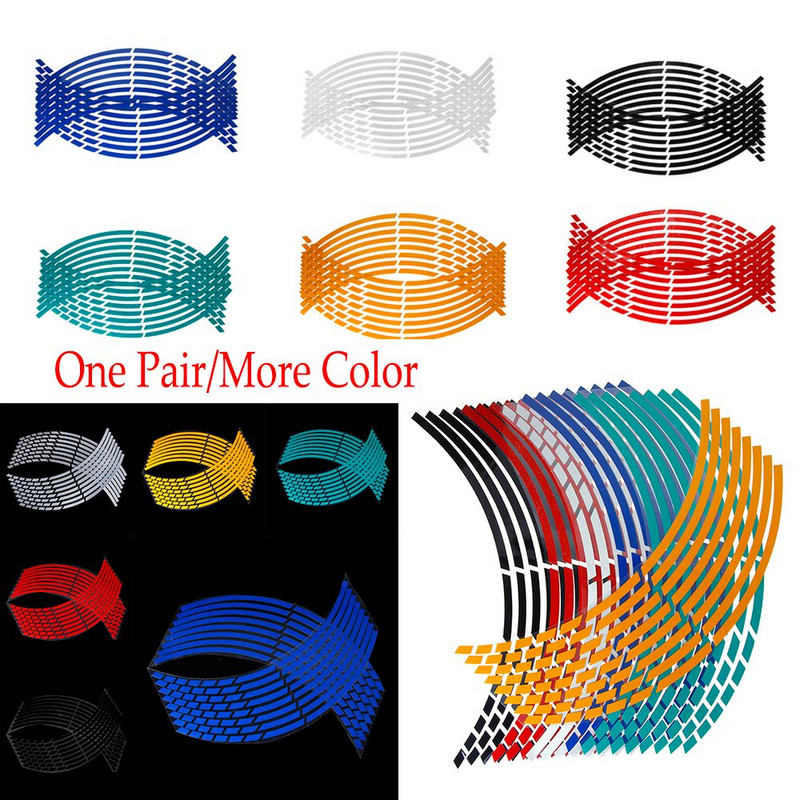 Autókerék-dekoráció Személyiség Kerékmatrica Fényvisszaverő Felni Tape Motorkerékpár matricák Gumiabroncscsíkok