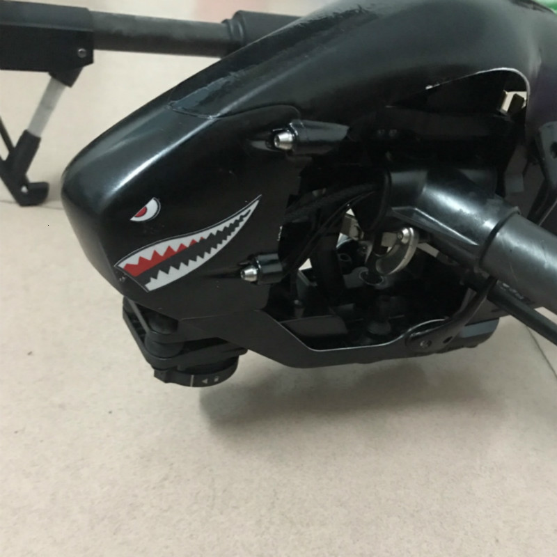 1Szett Kerékpár cápafejcső matrica Dekoratív matrica Mountain Bike Balance Bike matrica Kis cápa matrica