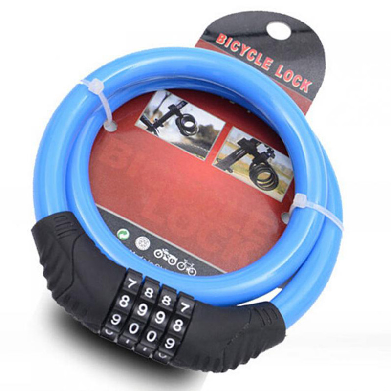 Kerékpár Négyjegyű jelszavas zár Lopásgátló zár Mountain Bike Lock Dead Fly Kerékpár felszerelés Elektromos motorkerékpár