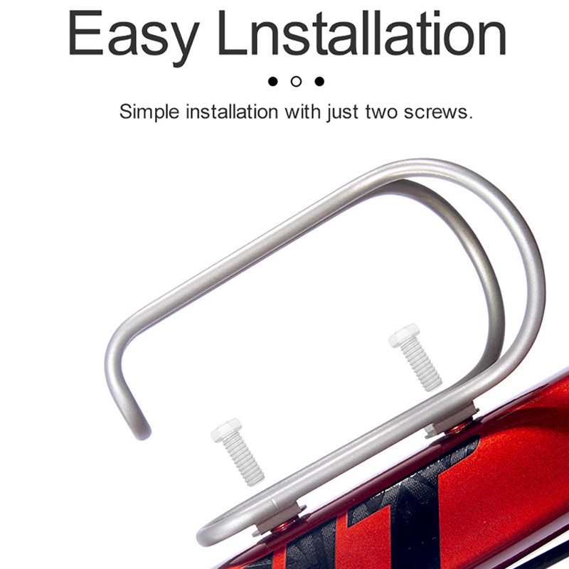 2024-es titánötvözet üreges kerékpáros vízforraló állvány, vízpalacktartó, Ti csavarokkal kerékpáros palacktartó vizespalack lámpatartó