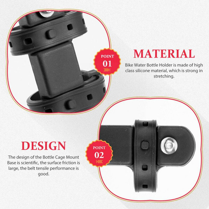 Kerékpáros palacktartó rögzítő adapter szilikon MTB kerékpár széles vázas vízforraló állvány Használja a kormányrúd alapcsőjét/ /nyeregcső E4V7-en