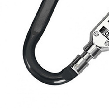 Велосипедна ключалка против кражба Дизайн на карабинер от алуминиева сплав D Тип ключалка Устойчива на износване Издръжлива брава против загуба на каска за багаж