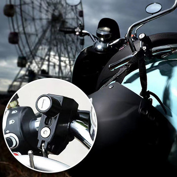 Κλειδαριά κράνους μοτοσικλέτας Αντικλεπτικό κράνος ποδηλάτου Κλειδαριές ασφαλείας με 2 κλειδιά και εργαλείο εγκατάστασης Ηλεκτρική κλειδαριά καπέλου ασφαλείας αυτοκινήτου