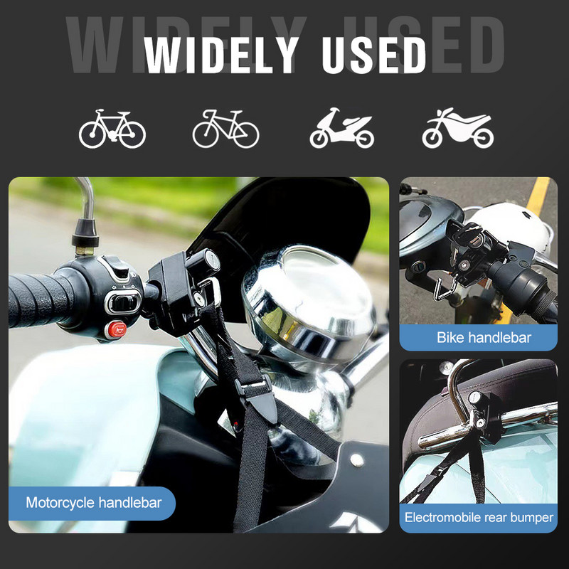 Motoros sisakzár Lopásgátló kerékpáros bukósisak biztonsági zárak 2 kulccsal és szerelőeszközzel Elektromos autó biztonsági kalapzár