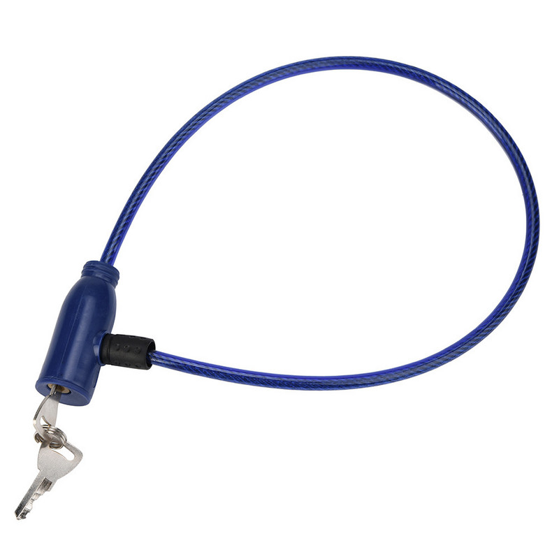 Acélhuzalos kerékpárzár lopásgátló kerékpár motor motorkerékpár robogó biztonsági zár 2 kulccsal Kerékpározás biztonsági zárak nagykereskedelme