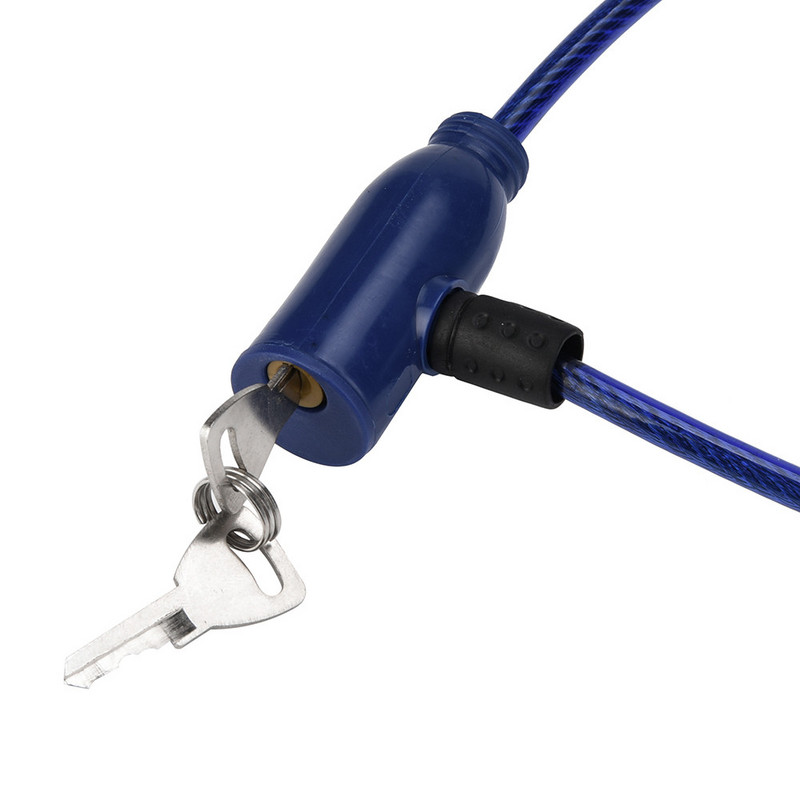 Acélhuzalos kerékpárzár lopásgátló kerékpár motor motorkerékpár robogó biztonsági zár 2 kulccsal Kerékpározás biztonsági zárak nagykereskedelme