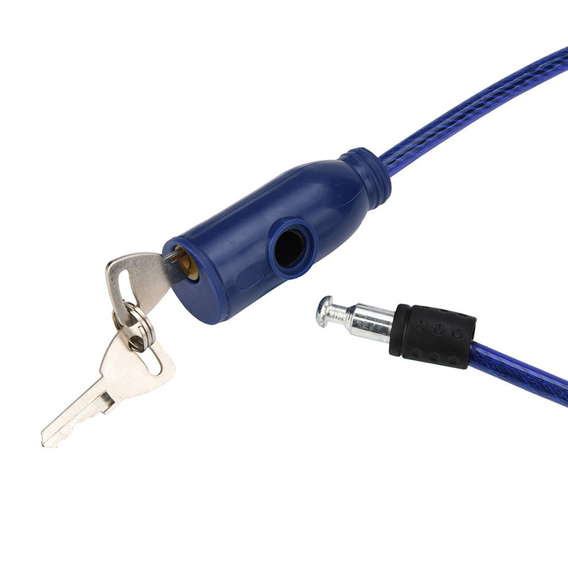 Acélhuzalos kerékpárzár lopásgátló kerékpár motor motorkerékpár robogó biztonsági zár 2 kulccsal Kerékpározás biztonsági zárak nagykereskedelme