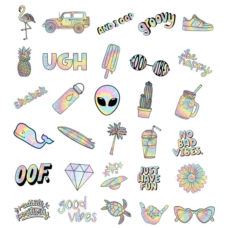 50 db/tétel Gradiens Graffiti Kerékpármatricák Csomagok Autó Motoros Vízálló matricák Vízálló matricák Kerékpáros Kiegészítők Matricák