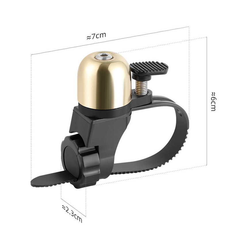 Kerékpár csengő kormányrúd Mountain bike rézötvözet mini Retro Bell biztonsági figyelmeztetés Pick Strike Horn Scooter Road MTB tartozékok