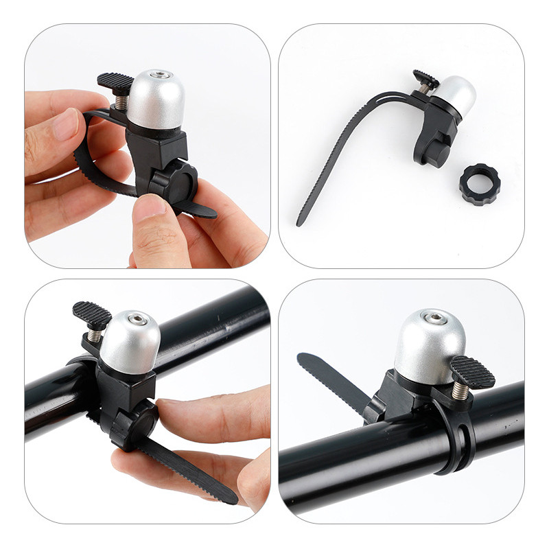 Kerékpár csengő kormányrúd Mountain bike rézötvözet mini Retro Bell biztonsági figyelmeztetés Pick Strike Horn Scooter Road MTB tartozékok