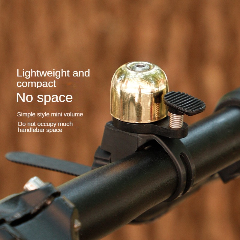 Kerékpár csengő kormányrúd Mountain bike rézötvözet mini Retro Bell biztonsági figyelmeztetés Pick Strike Horn Scooter Road MTB tartozékok