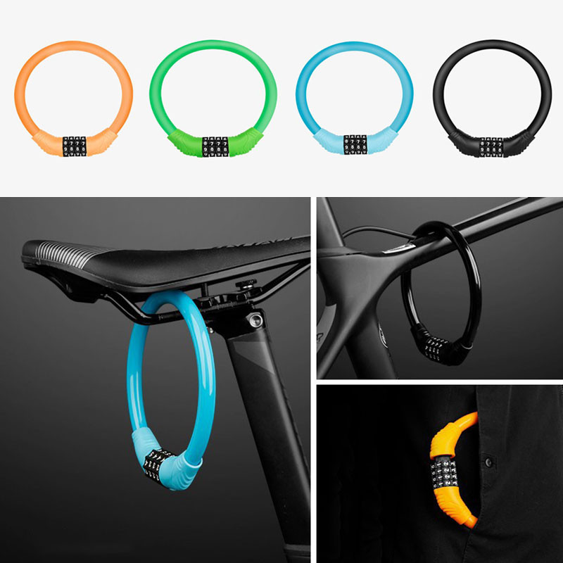 Kerékpártartozékok Kerékpár kerékpárzár Lopásgátló jelszó MTB országúti kerékpár biztonsági kábelszekrény hordozható kombinációs kódos lakat