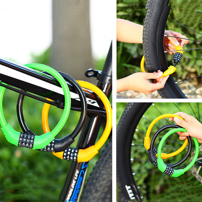 Kerékpártartozékok Kerékpár kerékpárzár Lopásgátló jelszó MTB országúti kerékpár biztonsági kábelszekrény hordozható kombinációs kódos lakat