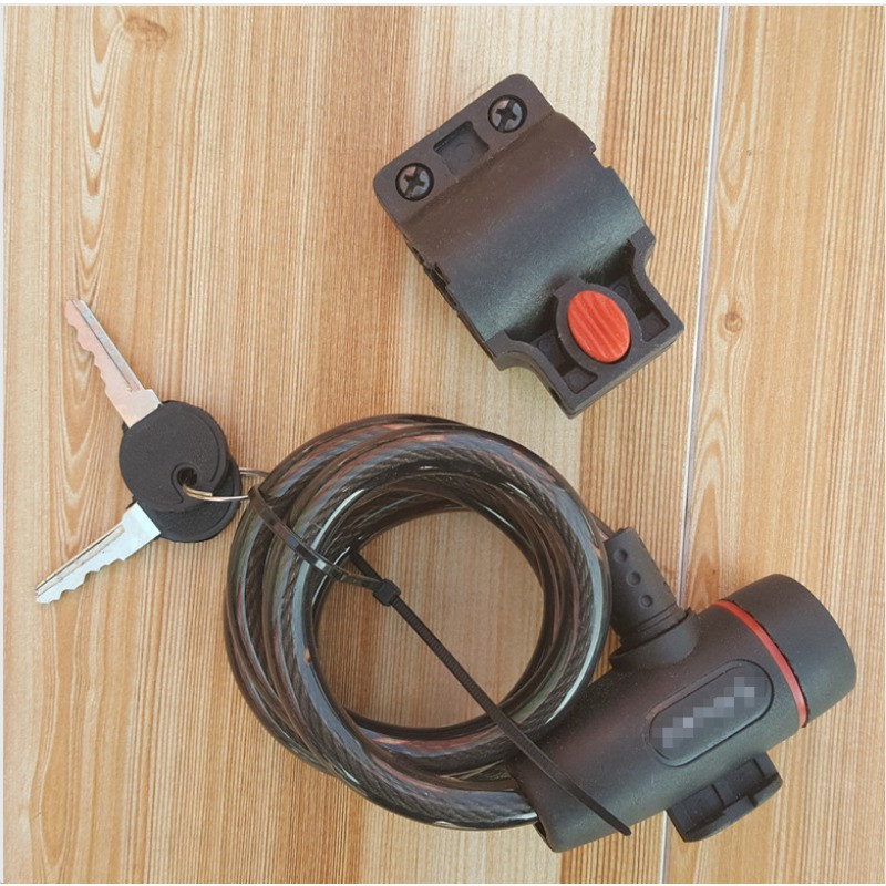 Univerzális lopásgátló kerékpárzár rozsdamentes acél kábeltekercs Castle motorkerékpárhoz MTB kerékpár biztonsági zár 2 kulccsal