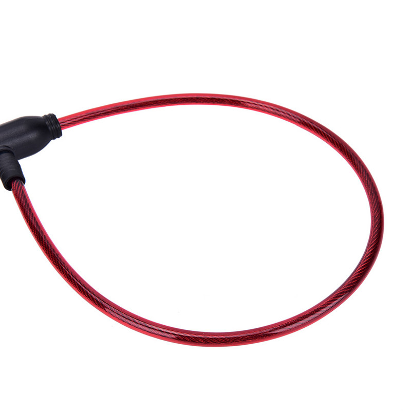 1db lopásgátló kerékpáros robogó biztonsági zár 2 kulcsos kerékpározással 8x640 mm-es kábel acélhuzal kerékpáros motor biztonsági zár MTB kiegészítő