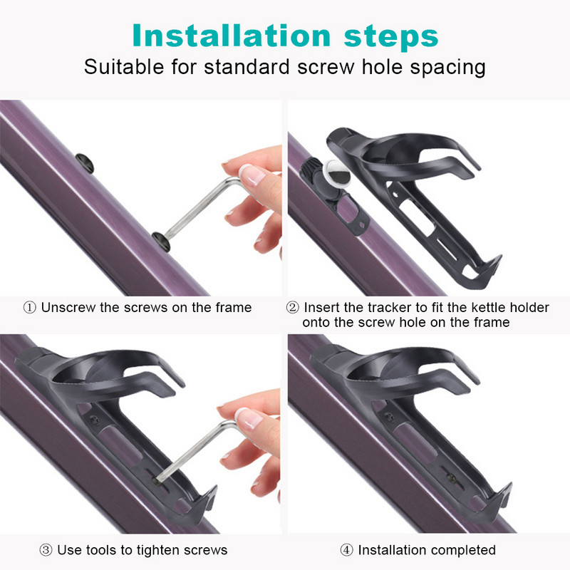 Airtag kerékpár vizespalack tartóhoz, nyomkövető rögzítő konzol kereső védőburkolat Apple AirTag kerékpár vizes palacktartóhoz