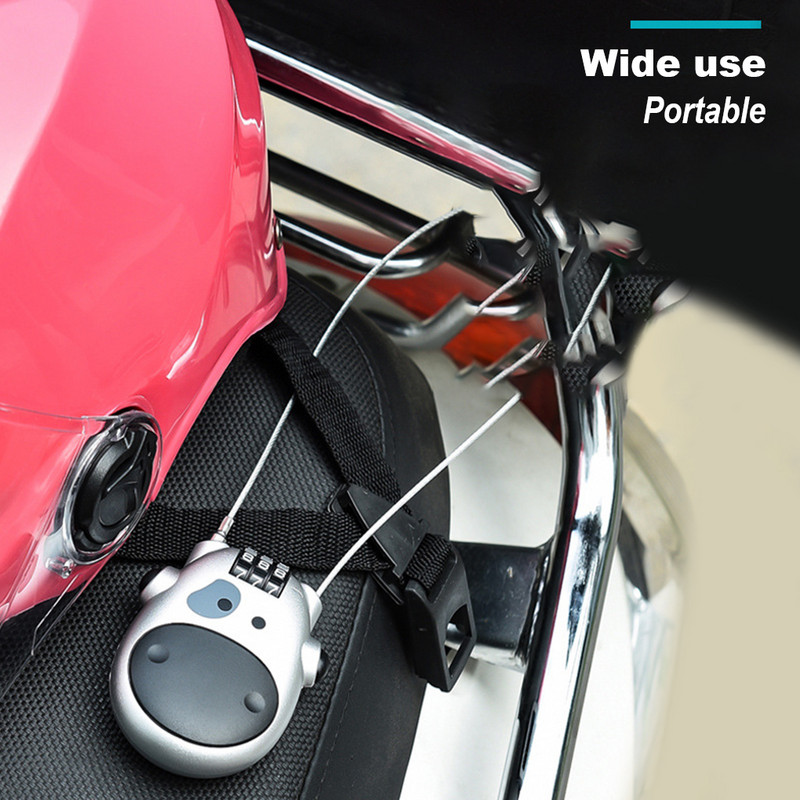 Lopásgátló jelszavas kerék sisak kódolt zár teleszkópos acél kábel motorkerékpár kombinált lakat kerékpárzár szerszámok