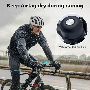 Κλασικό κουδούνι ποδηλάτου για Apple AirTag Θήκη Αδιάβροχη θήκη για κουδούνι ποδηλάτου Μεταλλικό τιμόνι για κλήση αξεσουάρ ποδηλάτου
