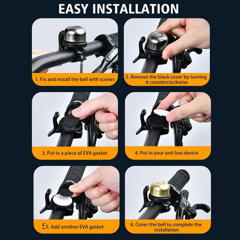 Klasszikus kerékpár csengő Apple AirTag tokhoz Vízálló kerékpár csengőre szerelhető kormány fém kerékpár hívó kerékpártartozékok