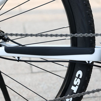 Φύλλο προστασίας πλαισίου αυτοκόλλητο με αλυσίδα σιλικόνης ποδηλάτου 23cm Αξεσουάρ ποδηλάτου MTB Προστατευτικό κάλυμμα πλαισίου για γρατσουνιές