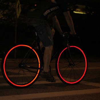 Bicycle Strips Αυτοκόλλητα ποδηλάτου ποδηλάτου Ανακλαστική ταινία Φθορίζουσα ταινία MTB Bike MTB για κράνος ποδηλάτου σκούτερ μοτοσικλέτας 1cm*8m