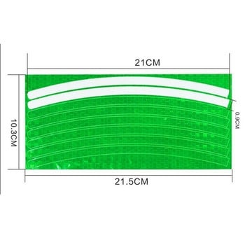 Колоездене Флуоресцентен отразяващ стикер Велосипед Светлоотразителна лента Планински велосипед Залепваща лента Безопасен декор Стикер Аксесоари за велосипеди