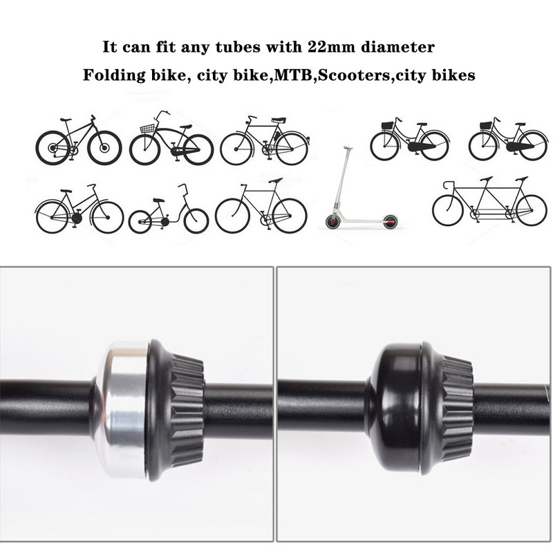 Kerékpárcsengő Forgatható MTB összecsukható kerékpárokhoz Robogó Kormány Kerékpár Kürt Biztonsági Kerékpározás Kerékpáros tartozékok Hangos csengő Kerékpárcsengő