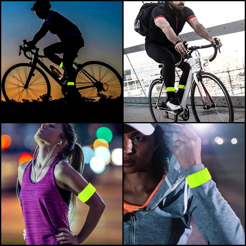 40*3 cm-es kerékpáros fényvisszaverő csíkok Figyelmeztető kerékpáros Biztonsági Kerékpárkötő Nadrág lábszíj Fényvisszaverő szalag Futó horgásztartozékok