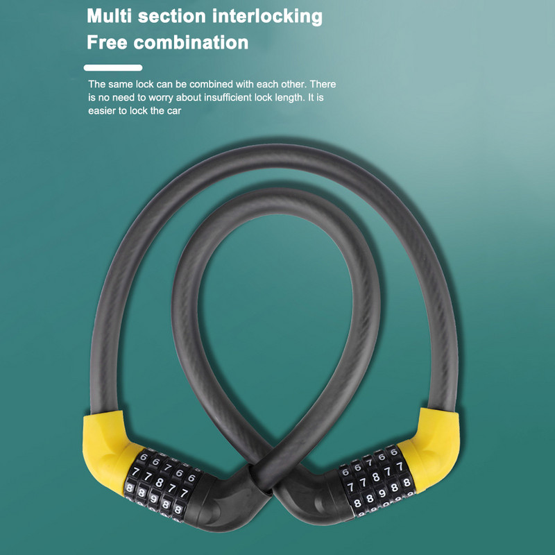 Kerékpárzár cink ötvözet 5 számjegyű kód kombinált zár kerékpár biztonsági lakat kerékpár felszerelés MTB lopásgátló eszköz