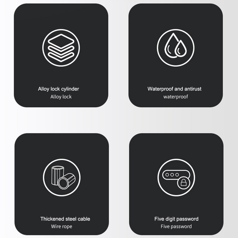 Kerékpárzár cink ötvözet 5 számjegyű kód kombinált zár kerékpár biztonsági lakat kerékpár felszerelés MTB lopásgátló eszköz