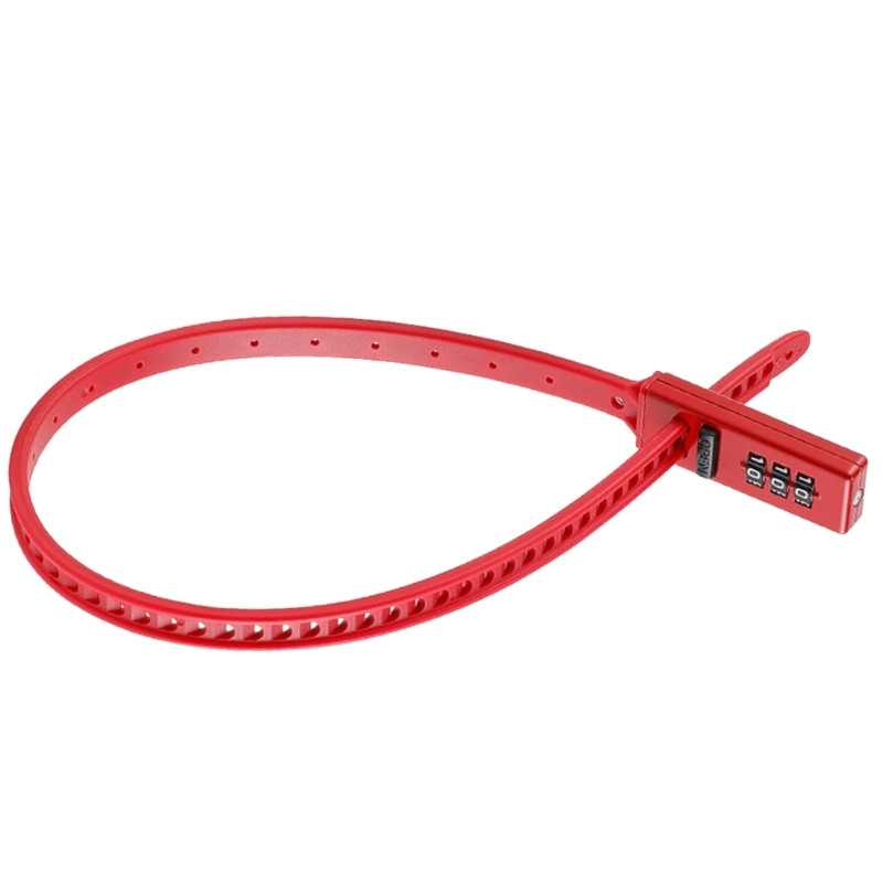 Kerékpárzár, Többfunkciós Állítható Kerékpárok Zár cipzárak Nyakkendőzár Kerékpárok Csomagszállító szekrények 3 jegyű jelszóval