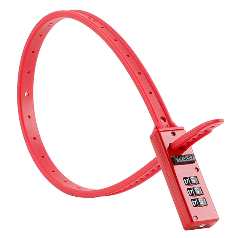 Kerékpárzár, Többfunkciós Állítható Kerékpárok Zár cipzárak Nyakkendőzár Kerékpárok Csomagszállító szekrények 3 jegyű jelszóval
