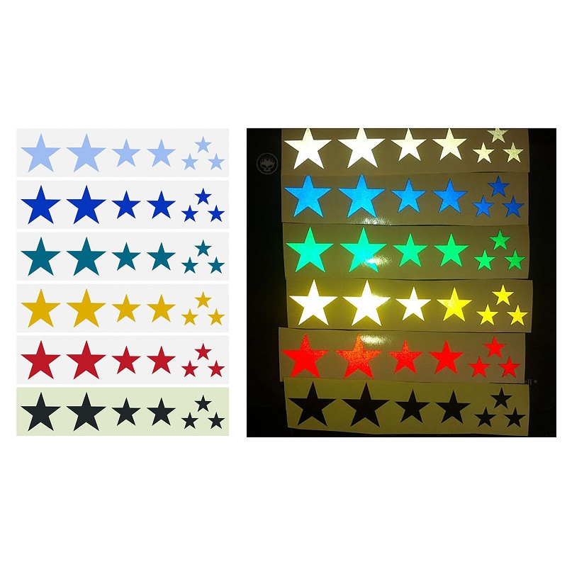 Kerékpárra világító matricák Pentagram fényvisszaverő matrica kerékpár éjszakai lámpa fényes figyelmeztető papír kerékpárkerékpár matrica tartozékok